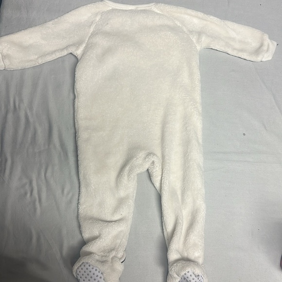 PJ Place - NWT - White and Pink Cat Footies Cozy One Piece romper - Picture 5 of 5